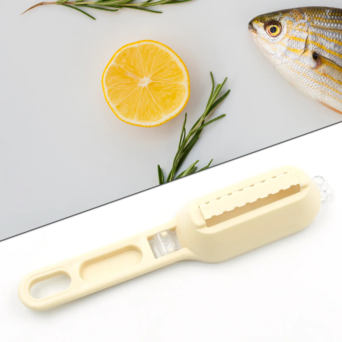 Plastic Fish Scales Graters Scraper Fish Skin Brush Fish Cleaning Tool Scraping Scales Device With Cover Home Kitchen Cooking Tools 1 Pieces