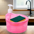Double Layer Liquid Soap Dispenser With Pump And Sponge Practical For Hotel Sink Clear Soap Dispensing Liquid Pump Bottle For Home Kitchen Rectangle ( 2 In 1 )
