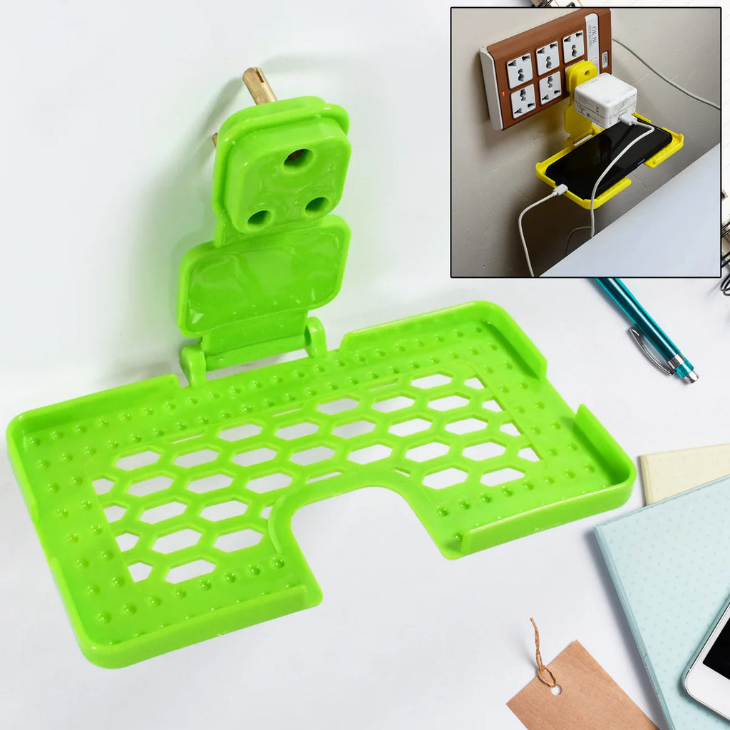 Multi-purpose Wall Holder Stand For Charging Mobile Just Fit In Socket And Hang (Mix Color 1 Pc)