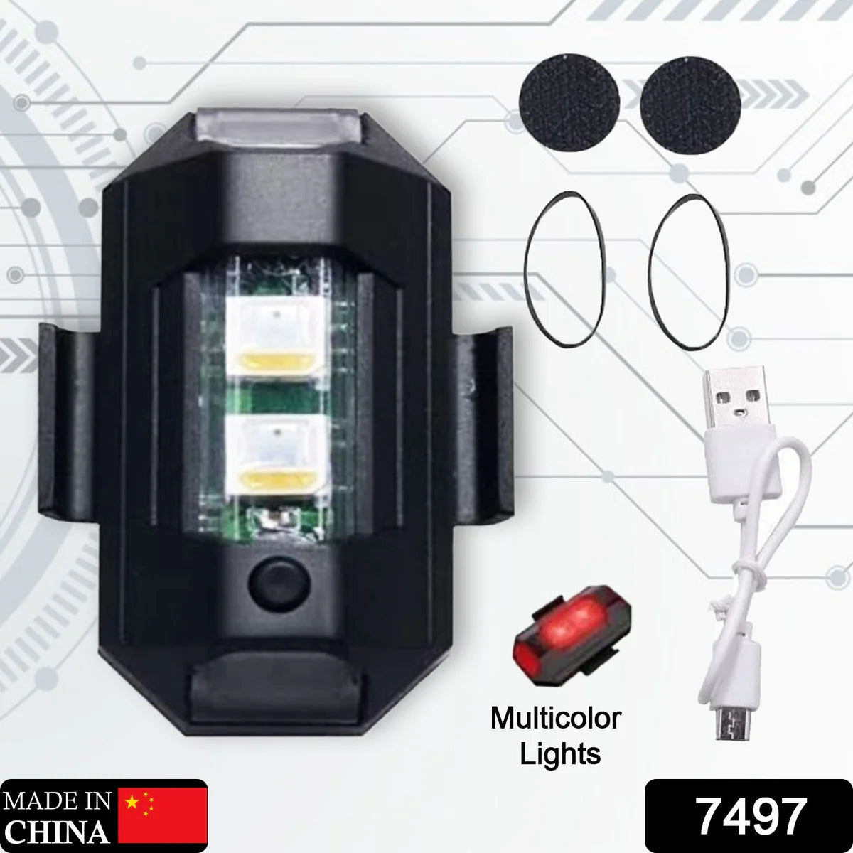 Mini Led Strobe Lights Waterproof Lights Lightweight Rgb Led Lights Drone Strobe Lights Veicle Anti-collision Strobe Light Bike Motocycle Lights Usb Recharge Multi-colors