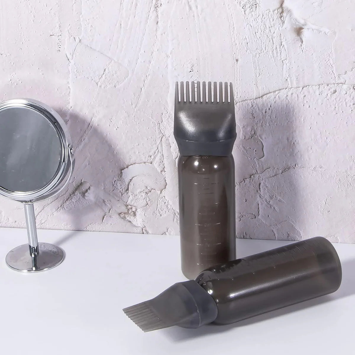 Comb Applicator Bottle Hair Oil Applicator Bottle For Hair Dye Bottle Applicator Brush With Graduated Scale Professional Brush Applicator Comb Hairdressing Coloring Styling Tool (1 Pc)