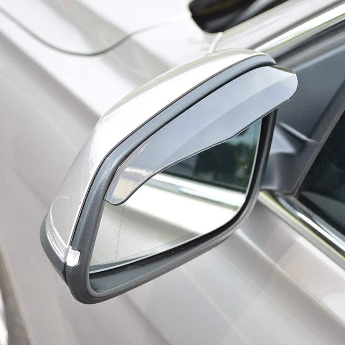 1 Pair Mirror Rain Protector Car Rearview Mirror Rain Blades Car Back Mirror Eyebrow Rain Cover Car Rearview Mirror Eyebrow Covers Flexible Protection Rainproof Decoration Accessories (2 Pcs Set)