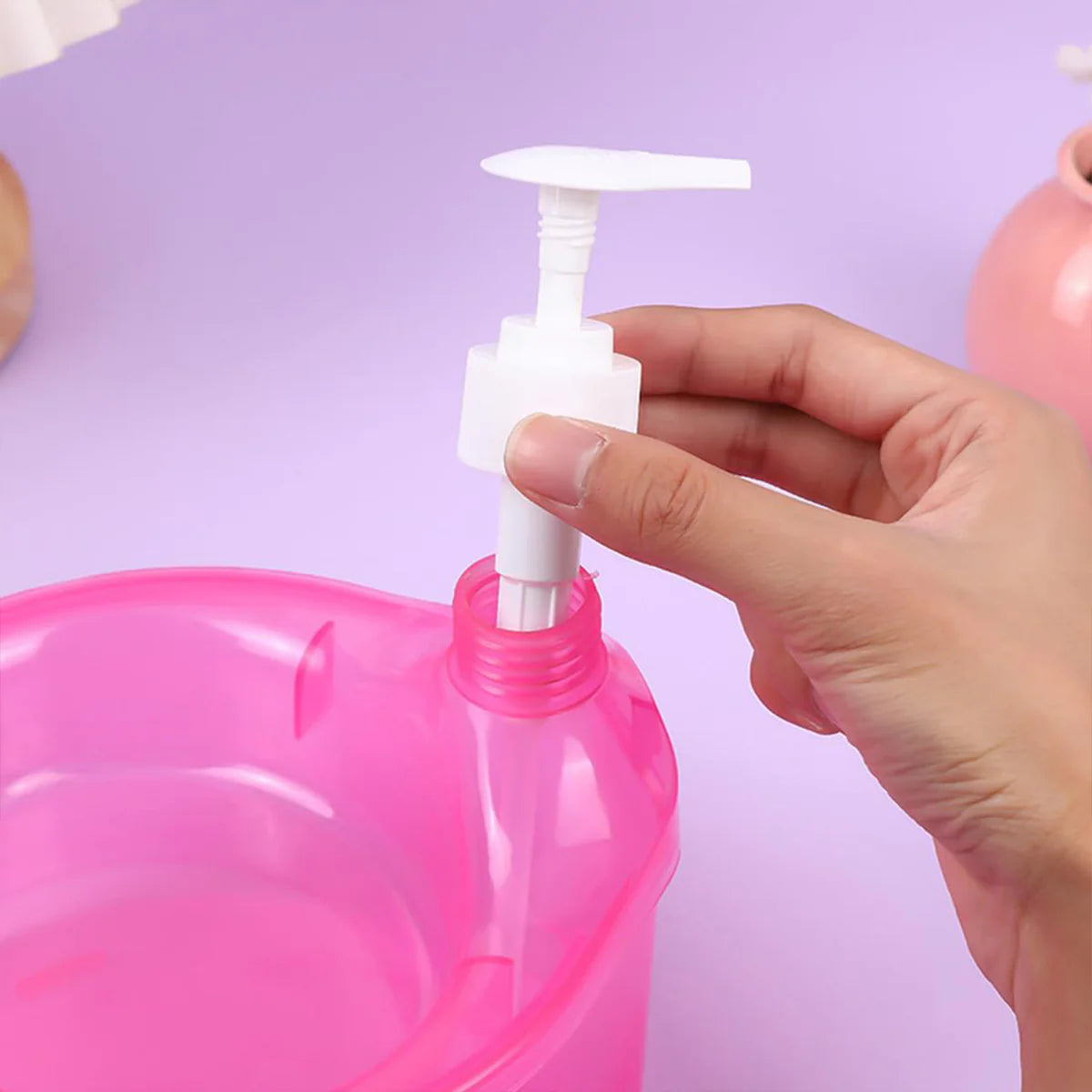 Double Layer Liquid Soap Dispenser With Pump And Sponge Practical For Hotel Sink Clear Soap Dispensing Liquid Pump Bottle For Home Kitchen Rectangle ( 2 In 1 )