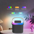 Wireless Speaker Microphone Set Rgb Light Support Memory Card Portablekaraoke Machine Perfect For Travel Tv