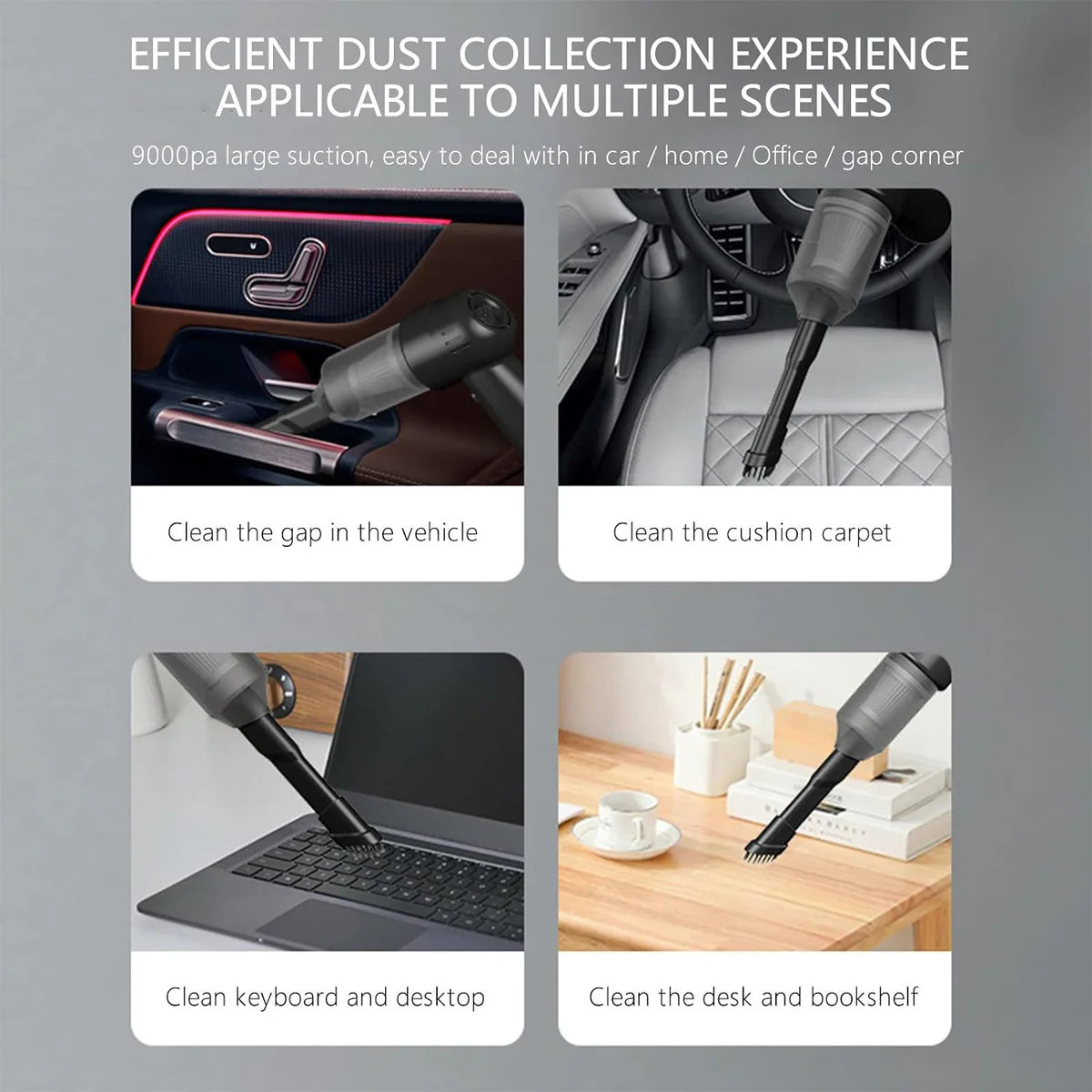 3 In 1 Car Mini Vacuum Cleaner With Blower Wireless Portable Rechargeable Handheld High Power Suction Vacuum Cleaning Machine For Home Car Computer Keyboard Cordless Air Blowing Dusting