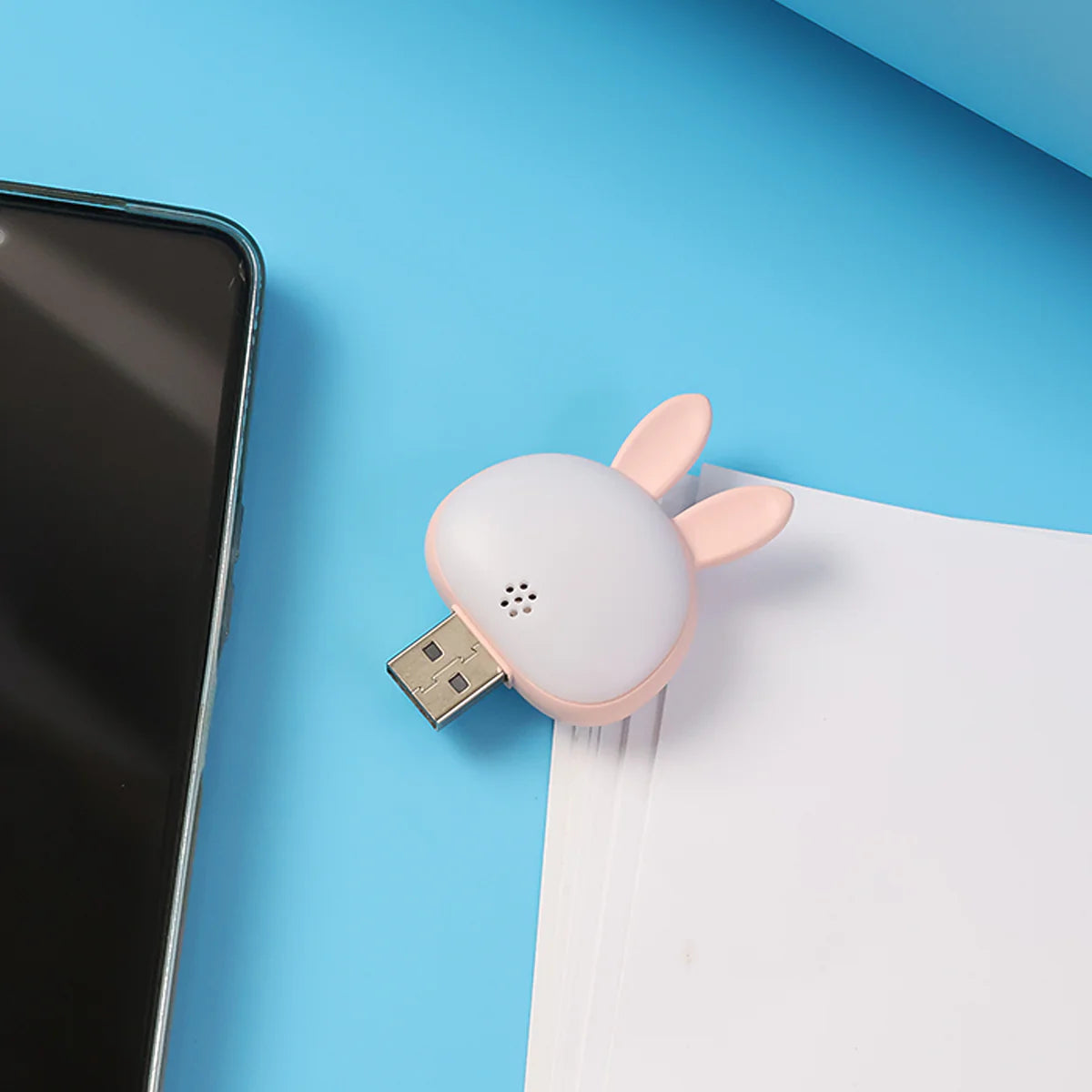 Cute Usb Rabbit Night Light With Sound Voice Activation