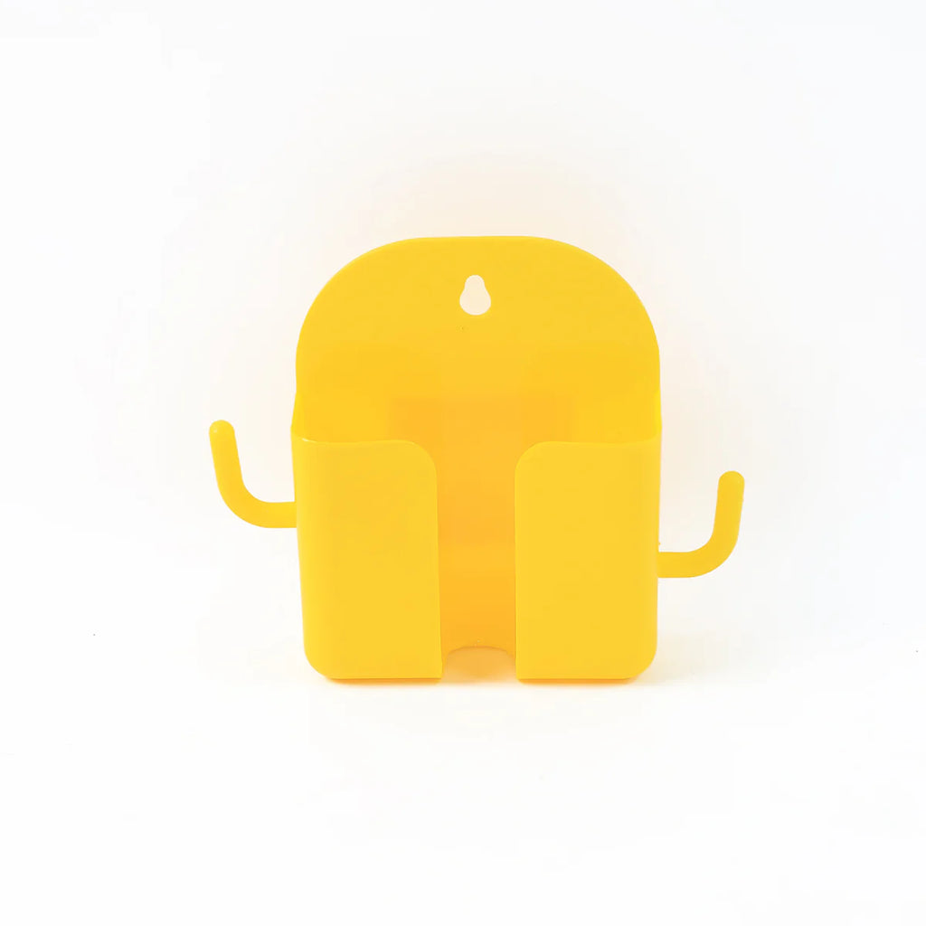 1 Pc Orange Wallmount Mobile Stand With Hook For And Stuffs Purposes.