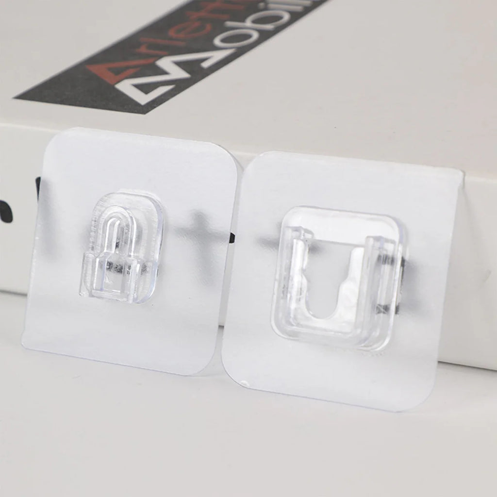 Adhesive Plastic Wall Hooks Heavy Duty Hooks ( 1 Pair )