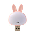 Cute Usb Rabbit Night Light With Sound Voice Activation
